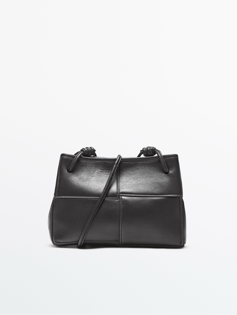 Nappa Leather Woven Mini Crossbody Bag